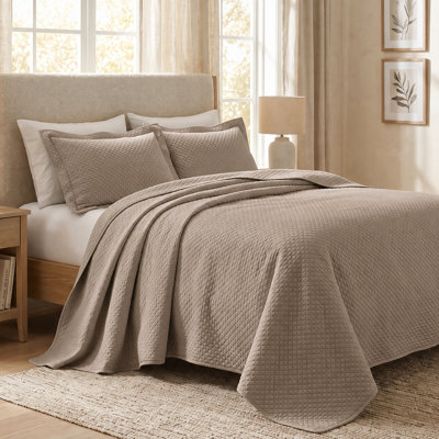 Ensemble de couvre-lit matelassé gaufré Superior Solitaire