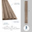 Panneau mural en bois 94,5 po x 5,75 po Shiplap - Revêtement acoustique 3D de haute qualité avec embout, placage lisse et installation facile pour la décoration intérieure-72237099