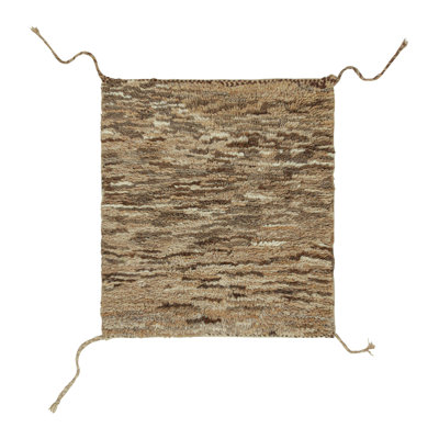 One-of-a-Kind Rectangle 2'10" X 3'3" 1950s Wool Area Rug in Beige/Brown