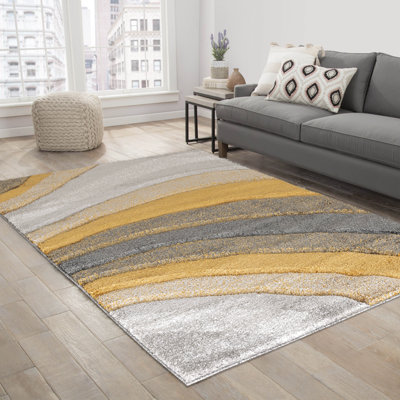Afan Abstract Shag Area Rug