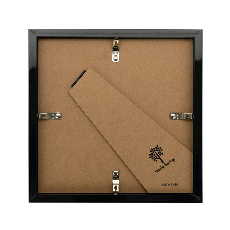 Nicola Spring - 3D Box Photo Frames, 22.5cm H x 22.5cm W x 3.5cm D, Black/White