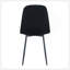 Chaise de luxe simple luxueuse - ensemble de 4 chaises de salle à manger en lin et coton noir à haute résilience avec pieds en métal noir.-1128496180-1128496182
