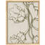 «Elegant Green Abstract Flower Blossom Floral Botanical Style», affiche rustique encadrée-109747418-109747417