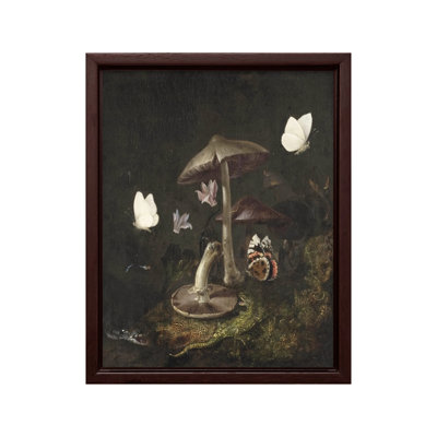 Un Bosco Sotto avec des champignons, des papillons, une libellule, un serpent et un lézard