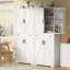 Huche de rangement pour garde-manger 71,9 po avec tiroir, 4 portes et 6 tablettes (ensemble de 2)-1572301289