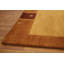 Tapis jaune moderne de style Gabbeh 6 x 8 avec bordures pour espaces chics
