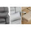 Chaise de bureau beige avec résistance et repose-pieds-716067583