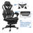 Adults Ergonomic Racing Style High Back Computer Chair with Footrest Headrest and Lumbar Support-53046270