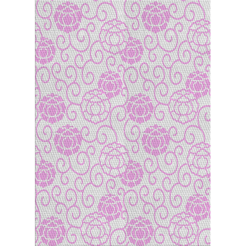 Tapis rose en laine touffeté à la main Baeza