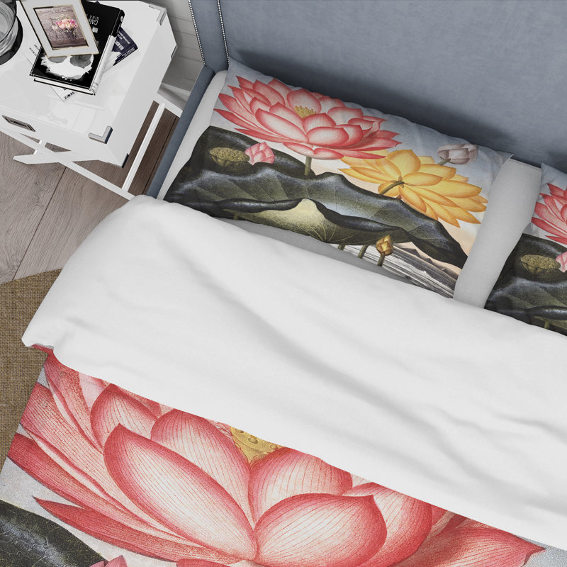 Ensemble de housse de couette traditionnel Vintage Flowers II - microfibre de polyester
