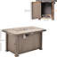 Ajout de 50 000 tables d'appoint de 42 po pour le foyer, décoration décorative, plateau de table en céramique, base en acier, couvercle, pierres de lave, couvercle de protection contre les produits chimiques, foyer d'extérieur au propane gris, flamme, protection antichoc
