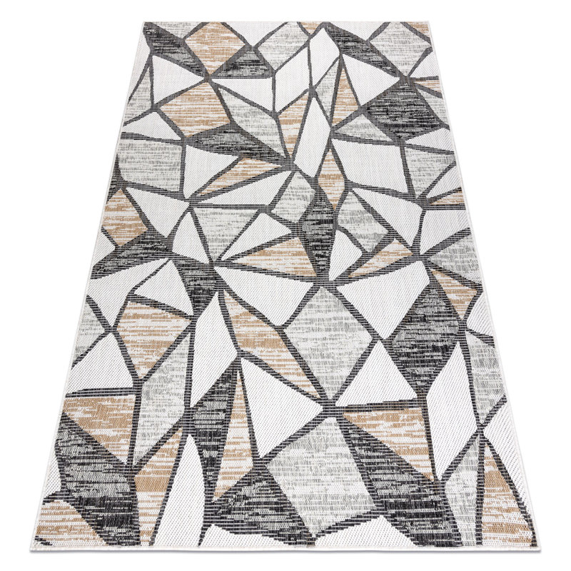 Tobie Geometric Indoor / Outdoor Area Rug, Rectangle 80 x 150cm