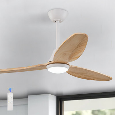 Ventilateur de plafond CC à 3 pales 48 "avec 3 lumières à intensité variable et commande à distance Arquita