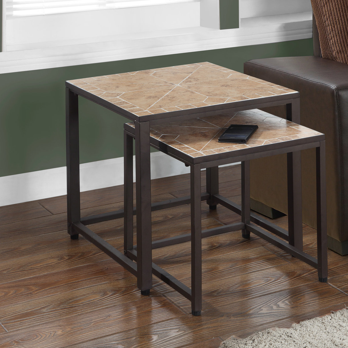 Latitude Run® Balmoral Nesting Table, Set Of 2, Side, End, Metal ...