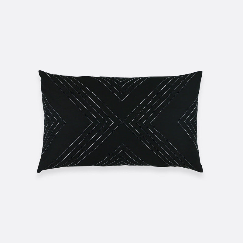 Lumbar Pillow Cover & Insert, Charcoal