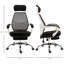 Chaise de bureau inclinable inclinable à dossier haut avec repose-pieds rétractable, appui-tête et accoudoirs rembourrés