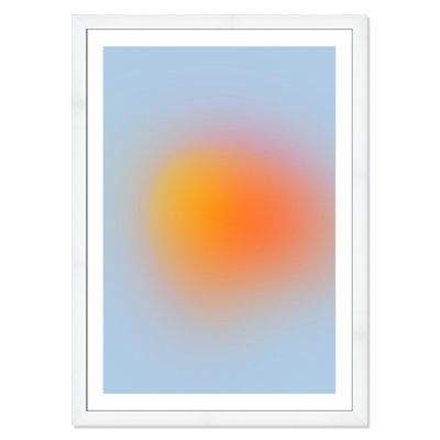 «Neon Orange Glow» encadré sur papier par My Mind Print