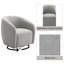Chaise Étienne avec pivot, lin gris-1860587502
