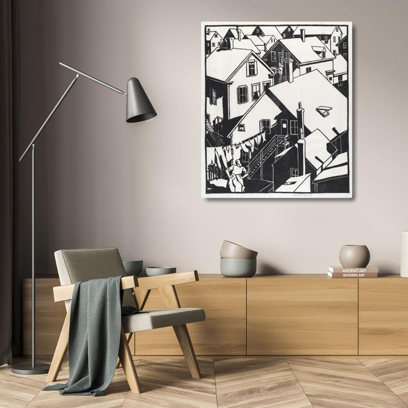 "Housetops" par Mildred Mcmillen - Art mural sur toile tendue avec châssis, H 24 po x l 17 po