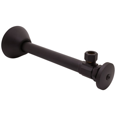 Soupape d'arrêt à poignée ronde à angle, sueur en cuivre 1/2 po x sortie de compression de 3/8 po de diamètre extérieur