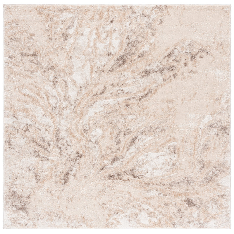 Tapis abstrait Performance Davidville, Carré 6 pi 7 po