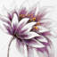 Fleur mauve - décor de toile botanique romantique encadré-1322300306-1322300307