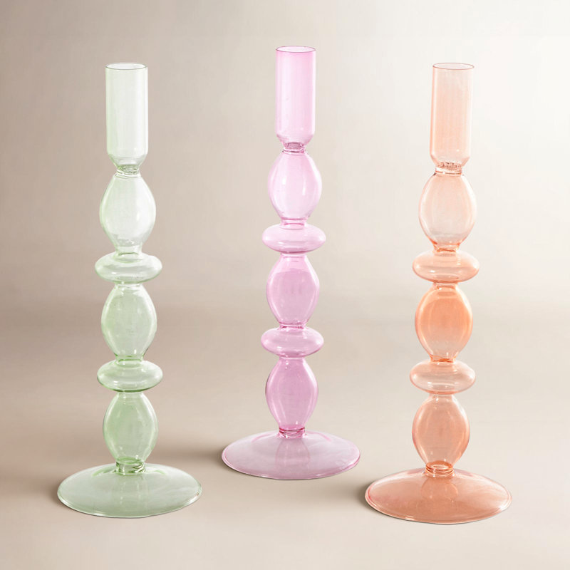 10.5'' H Glass Tabletop Candlestick