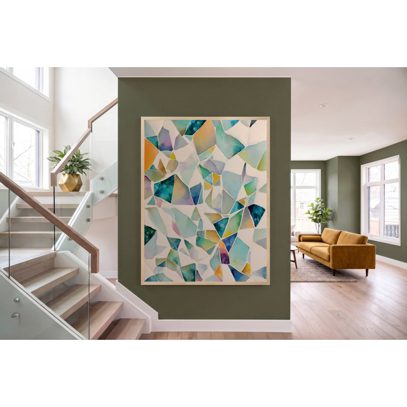 Vibrant Mosaic Fragments, 40" H x 53" W