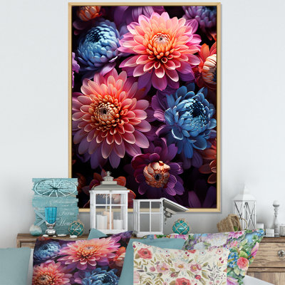 " Zinnias Neon Pink Garden I "