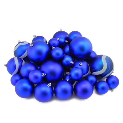 Ornements en forme de boule de Noël incassable à 2 finitions 39 carats
