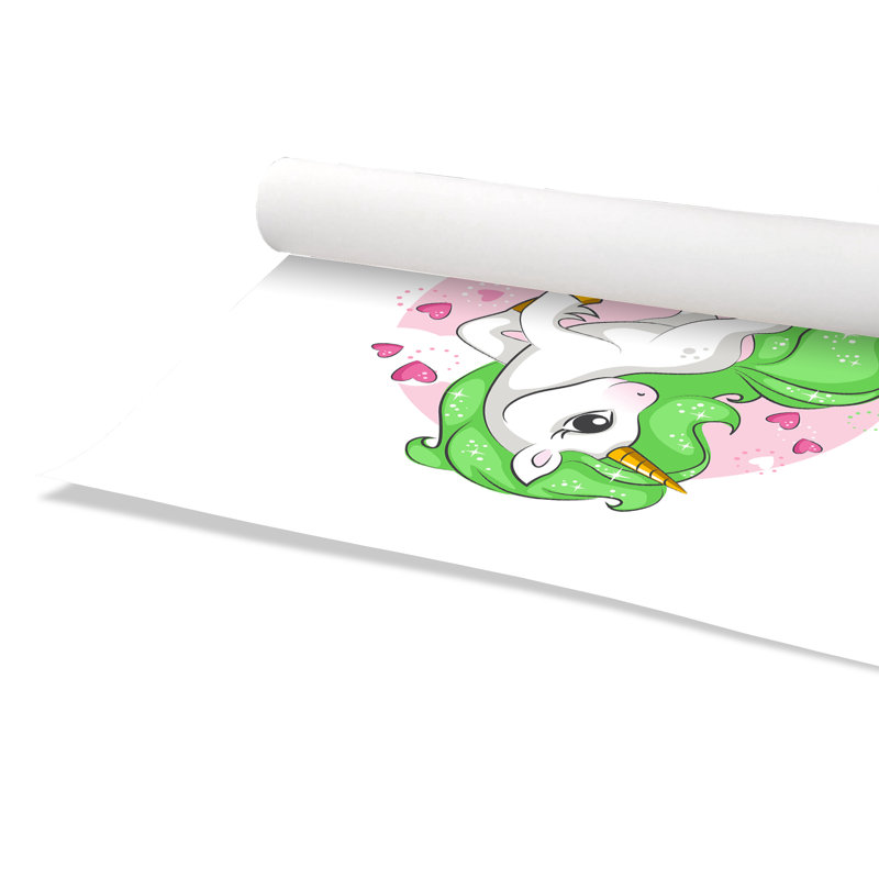 Impression sur papier licorne, H 16 po x l 16 po x P 1 po
