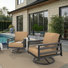 Ensemble de chaises d'extérieur pivotantes avec coussins Sunbrella