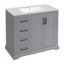 Meuble-lavabo avec tablette réglable et 3 tiroirs-1033906080