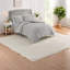Ensemble de literie en coton de style campagnard gris chaud blanc très grand