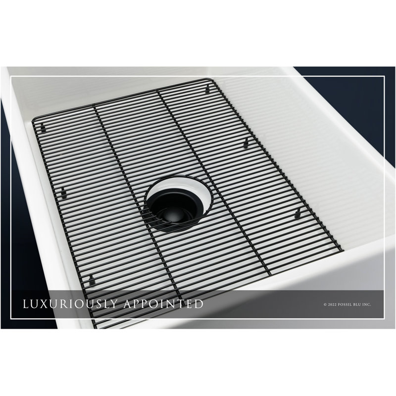Luxury Solid Fireclay Farmhouse Sink, Matte Black Accessories