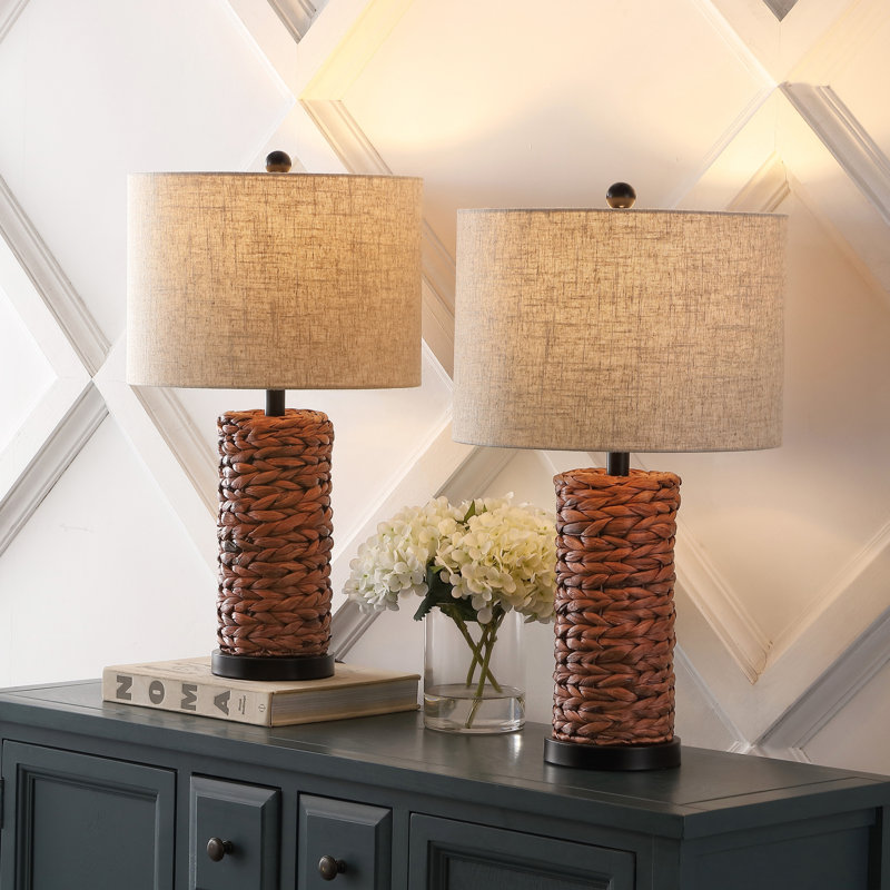 Ensemble de lampes de table 25 po Crespo, Brun foncé, Beige