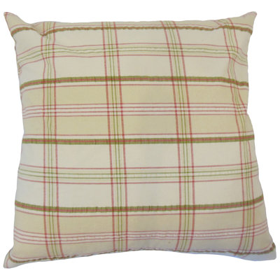 Eero Traditional Plaid Down Filled 100 Cotton Throw Pillow