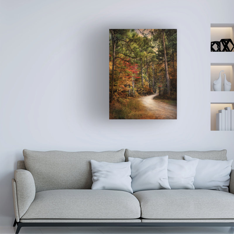 Art mural sur toile tendue - «Autumn Forest 2» par Jai Johnson pour décoration de salon, de chambre à coucher ou de bureau - 14 x 19