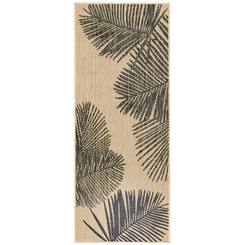 Tapis floral intérieur / extérieur Ashwin, Tapis de couloir 1 pi 11 po x 4 pi 11 po