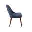 Collection 2 chaises de salle à manger de style moderne, bleu marine, pieds en bois de pacanier massif et 2 chaises d'appoint,