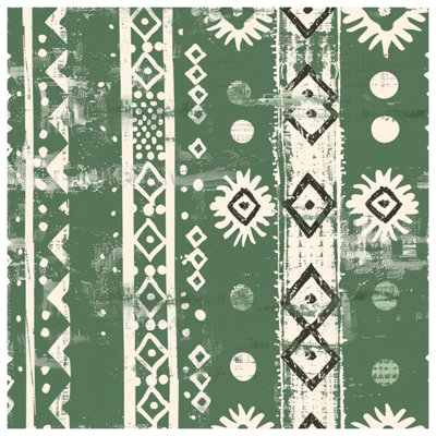 Green Geometric Tribal Comforter