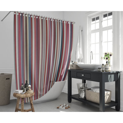 Mirmande Striped Shower Curtain