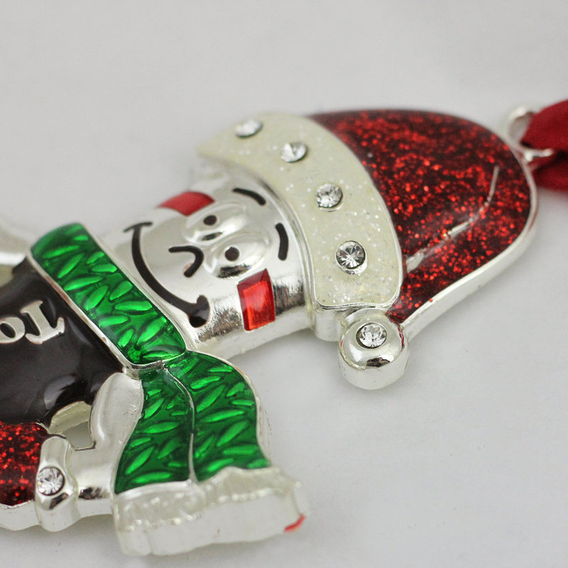 Ornement de Noël en métal plaqué argent 4,25 "