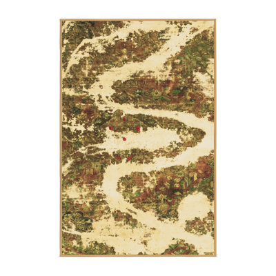 Washable Abstract Indoor Rug