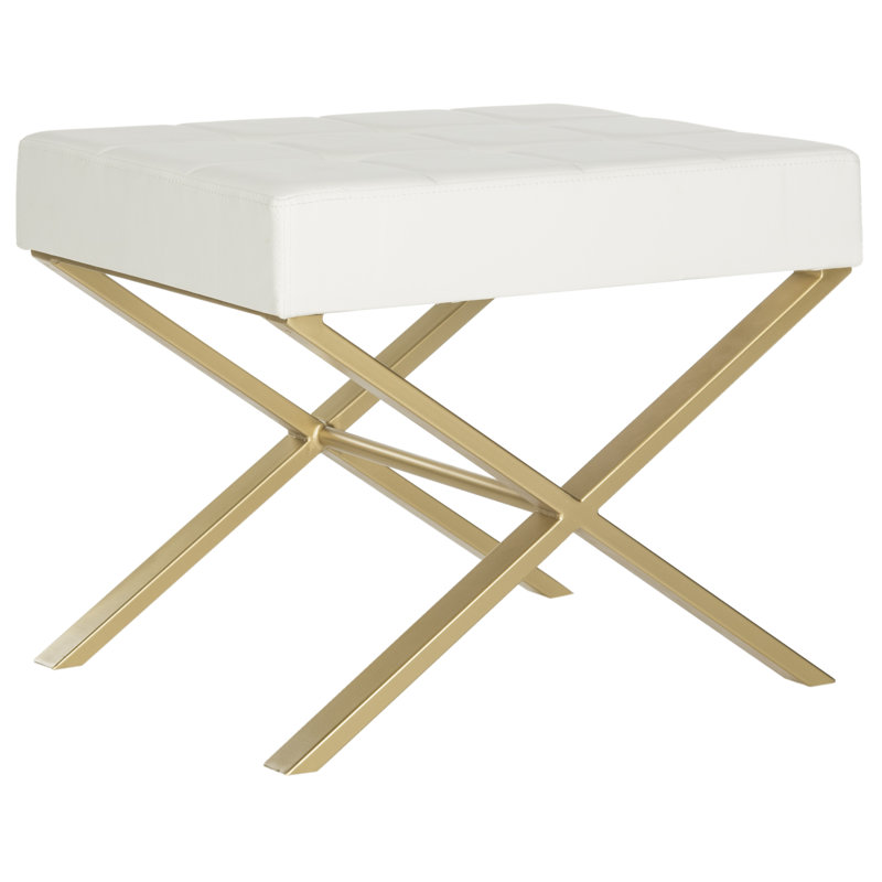 Cayce Faux Leather Ottoman