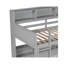 Lit superposé simple au-dessus de simple avec tablettes Ginamarie par Harriet Bee-785955065