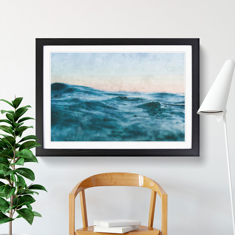 Rising Ocean - Framed Print, Black Framed, 62cm H x 87cm W x 2cm D