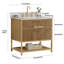 Meuble-lavabo simple 30 po avec comptoir en quartz blanc pur pré-assemblé Waymart