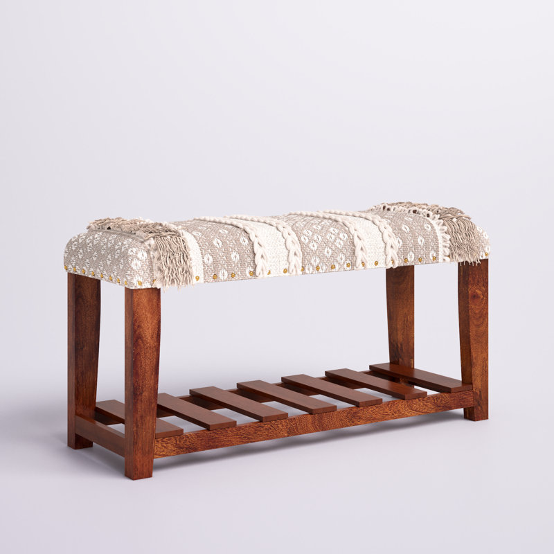 Weston Cotton Blend Upholstered Storage Bench