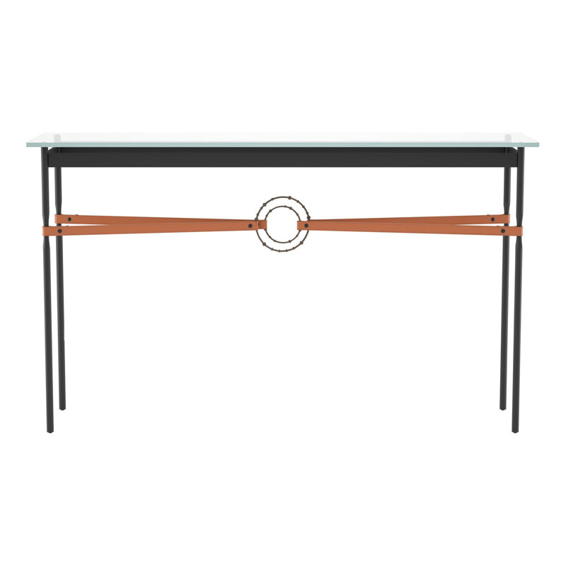 Console Equus, Noir, Bronze, Cuir noir